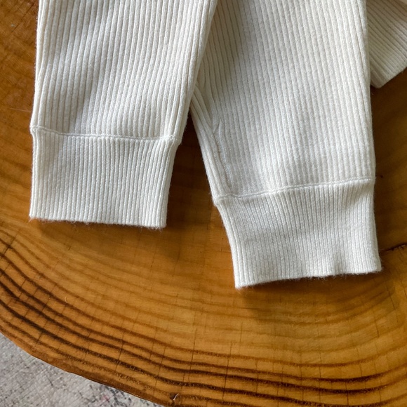 TRUTH Cropped Crew Neck Sweater Women’s Small Pullover Ribbed Boxy Cream - Picture 11 of 11